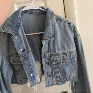 Denim Cropped Jacket